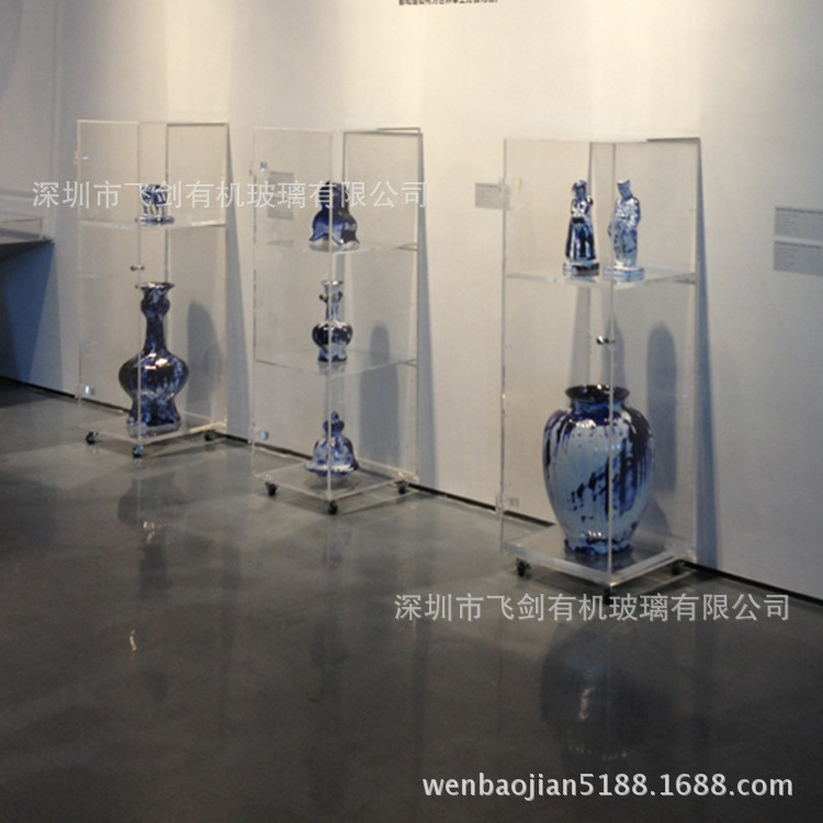 工厂制博物馆文物收藏展示柜有机玻璃瓷器花瓶防尘罩