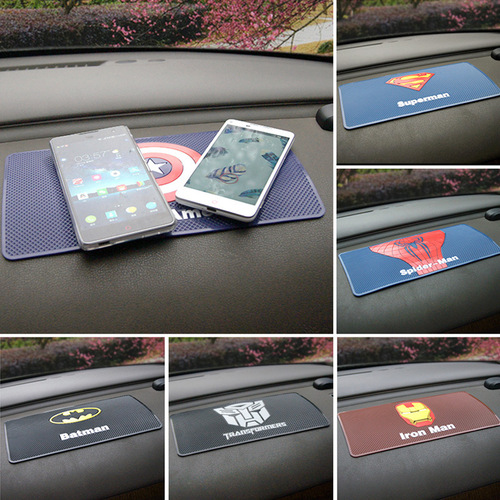 Creative Cartoon Car Anti-Slip Mat Marvel Heroes Captain America Bat Slam Dunk Car Dashboard Mat
