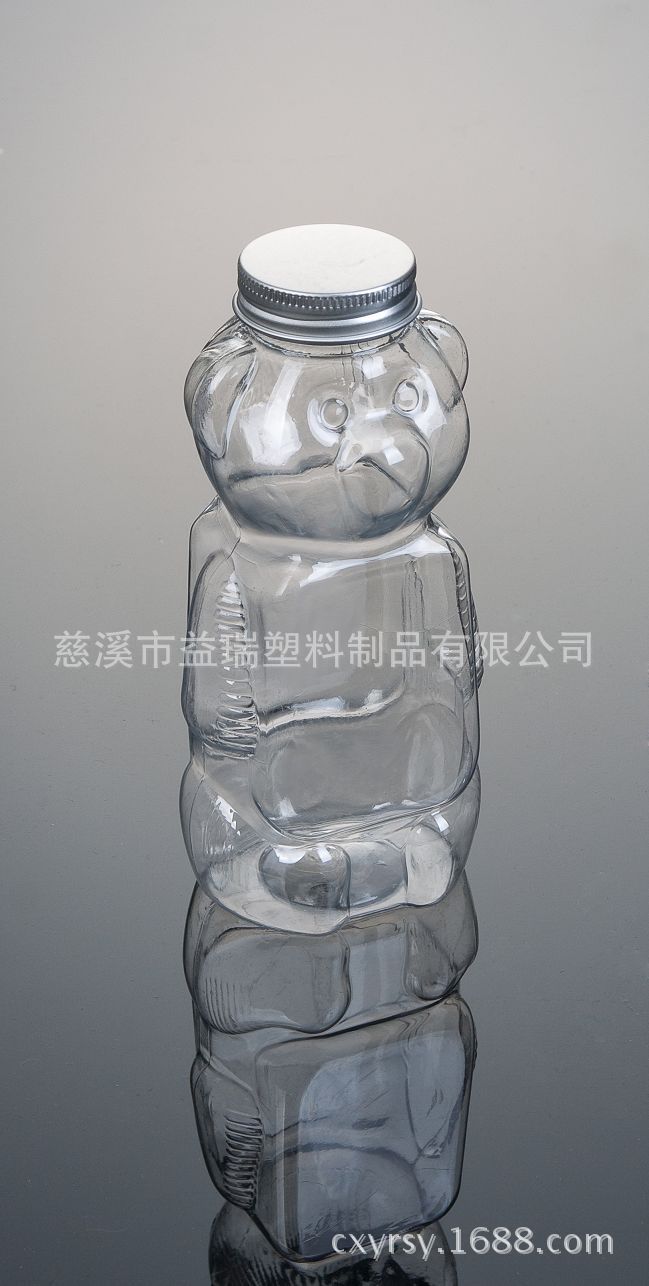 350ml 480g小熊蜂蜜瓶 铝盖塑料瓶 花粉瓶 蓝莓汁 pet瓶(LG007)