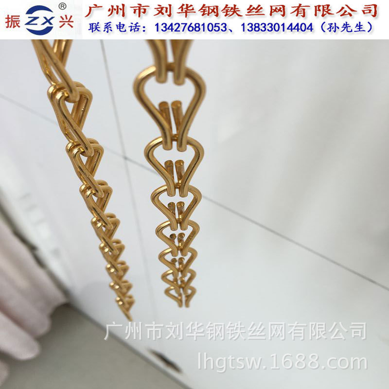 厂家直销金属装饰网 环形装饰网帘 室内不锈钢装饰网 心形装饰网