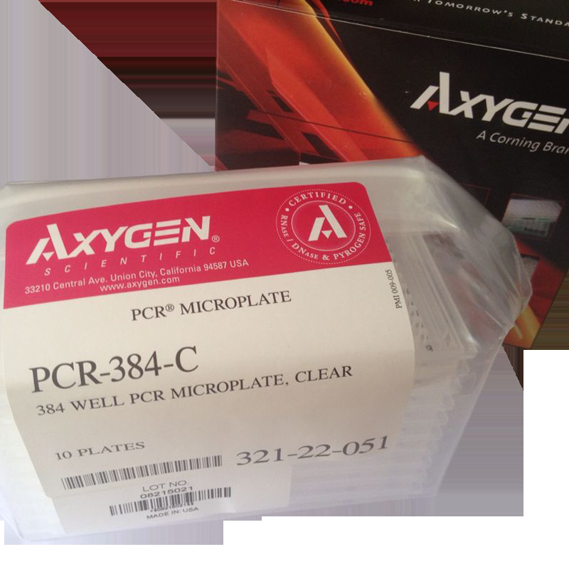 爱思进Axygen 40ul透明384孔PCR板 10块/包，5包/箱 PCR-384-C