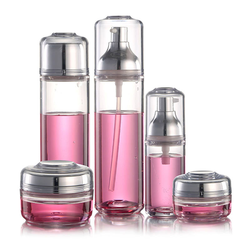 厂供厚壁PETG塑料吹瓶30g-120ml水乳化妆品套装瓶 高透化妆品包材