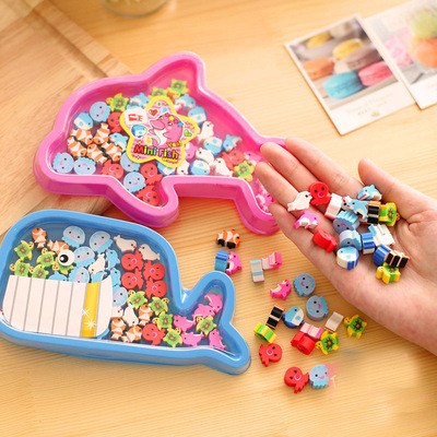 children the republic of korea originality Stationery Gifts rubber Cute cartoon eraser box-packed pupil School supplies prize