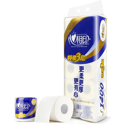 心相印卷筒紙1400克1提家用衛生紙批發10卷1提限時特價包郵
