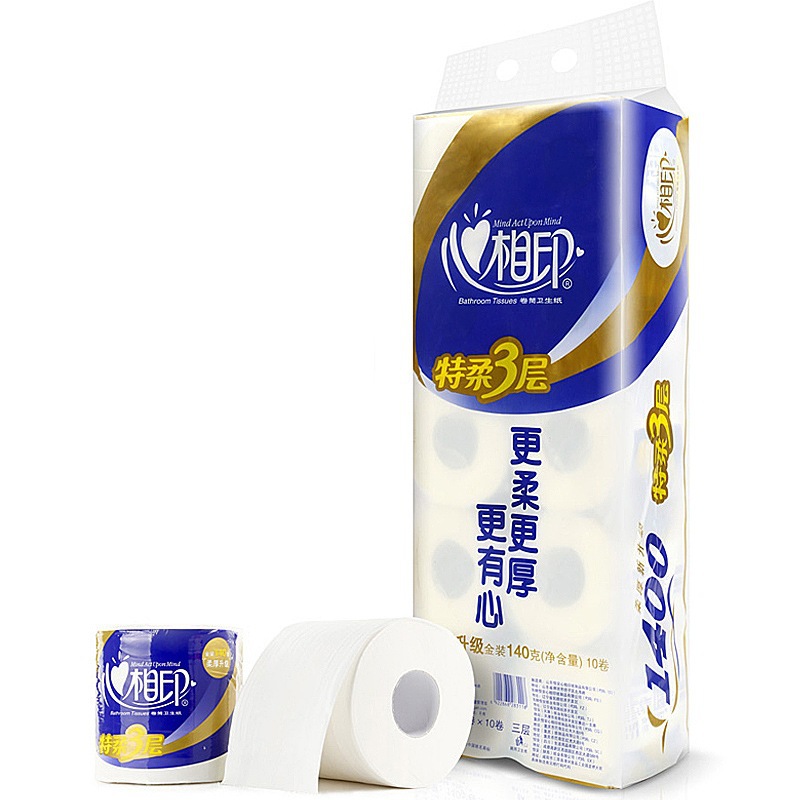 心相印卷筒紙1400克1提家用衛生紙批發10卷1提限時特價包郵