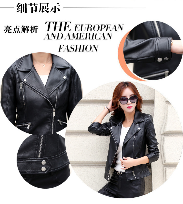 Veste cuir femme en PU - Ref 3447446 Image 16