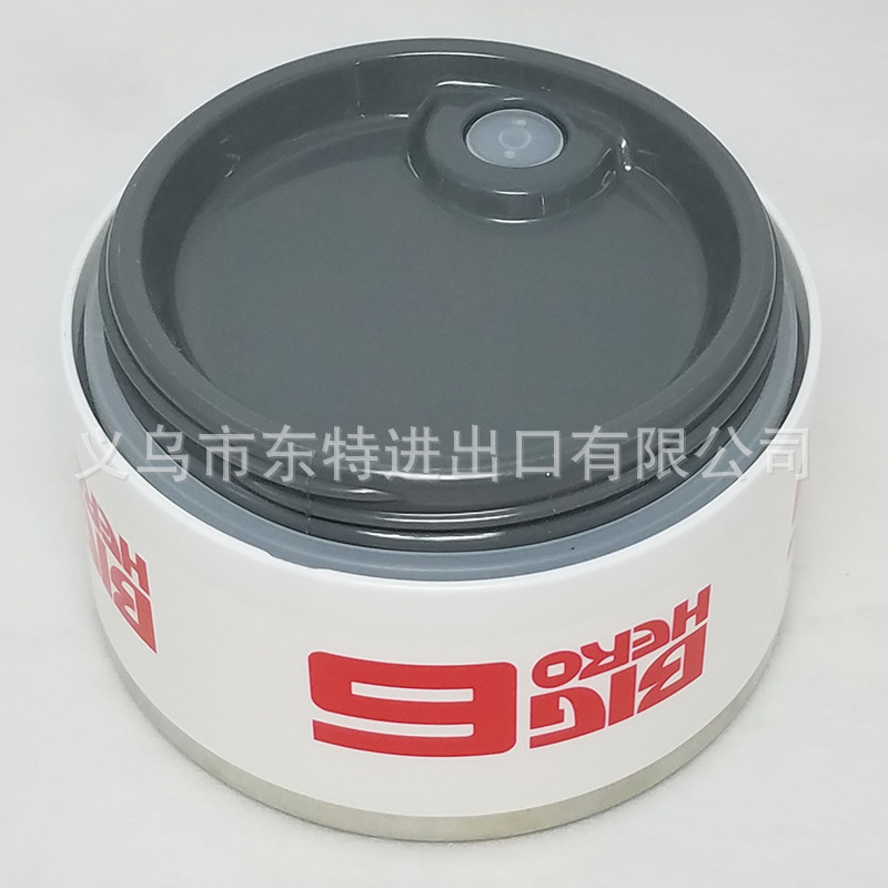 Stainless steel round lunch box in cartoon shape, children's Frozen Big white robot cat food box, student picnic lunch box detail image 20