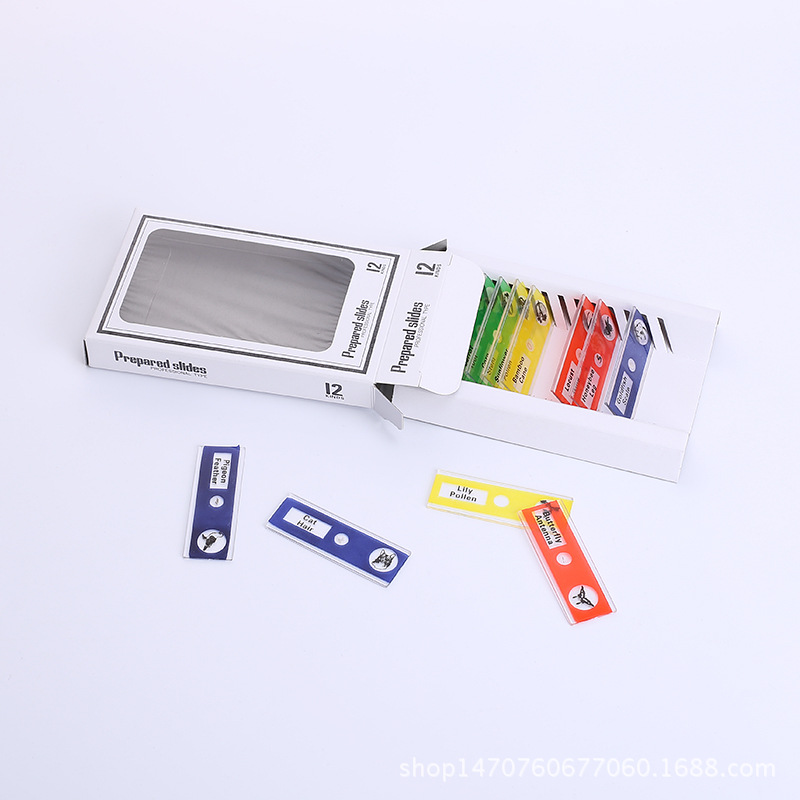儿童显微镜动植物昆虫标本中英文生物塑料制切片科学实验玩具配件