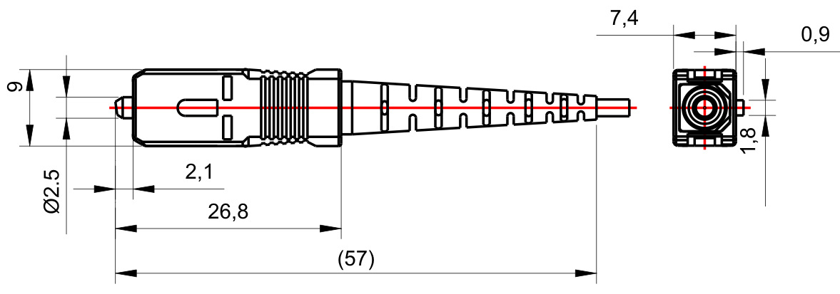 SC/APC 2.0mm 单模 APC 绿色 光纤连接器 散件-阿里巴巴