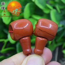 厂家批发藏红石藏式三通佛头 原矿玛瑙三通 diy佛珠手链配件