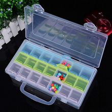 塑料分隔创意首饰盒收纳用品纽扣收纳盒收纳盒子家居用品一件代发