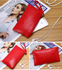 Long small clutch bag, wallet, 2023 collection, Korean style, crocodile print, wholesale