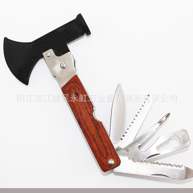 彩木多功能安全锤 车载救生锤 逃生破窗器 户外野营斧头锤刀钳