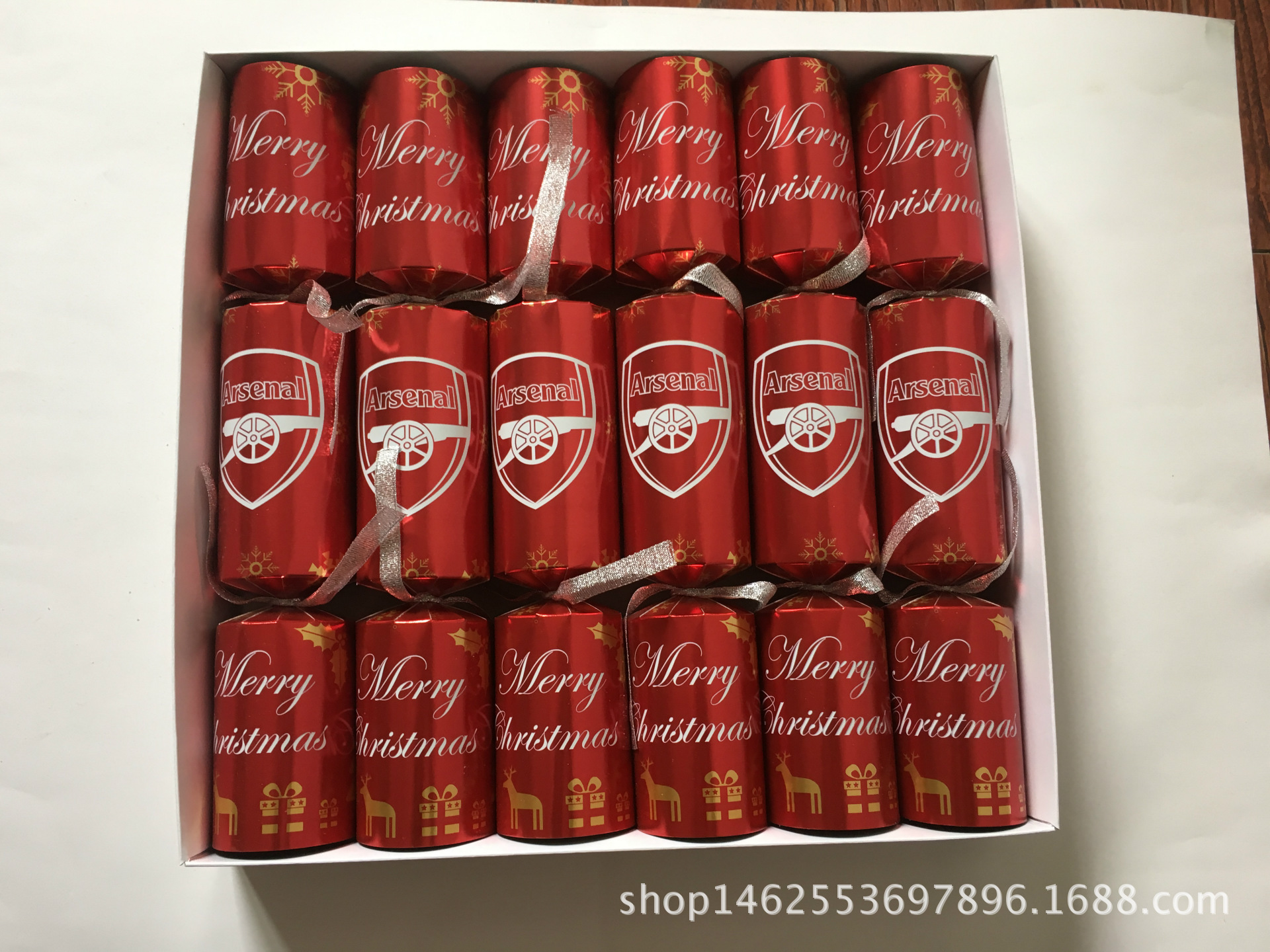 圣诞拉炮铝箔纸材料天地盖PVC包装盒出口欧美环保圣诞节盒子彩色