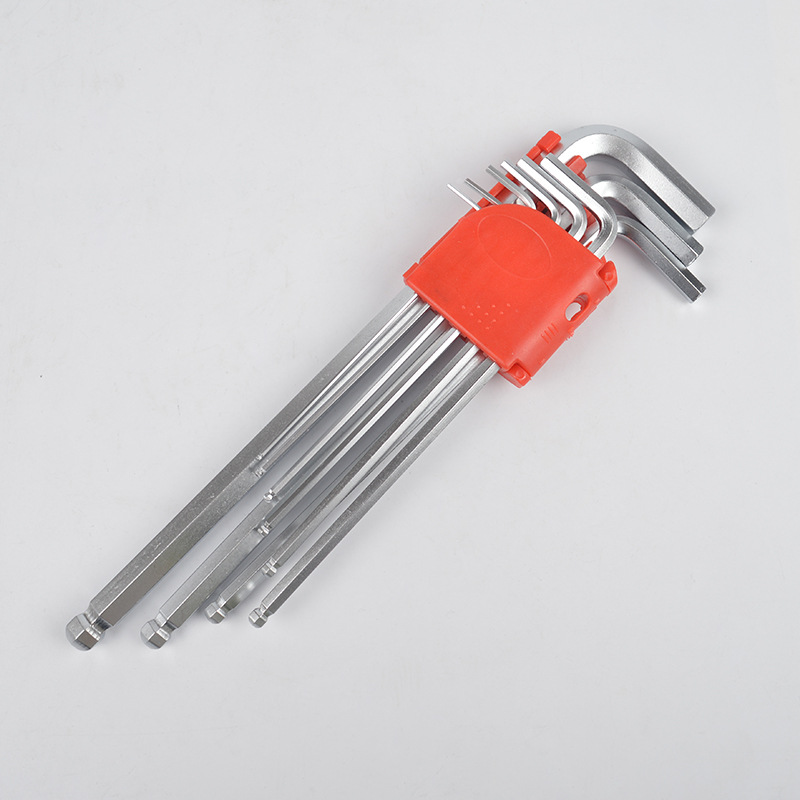 电镀亚光加长内六角扳手 双头L型内六角扳手 五金手动扳手套装