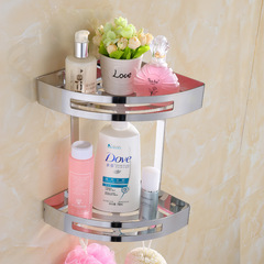 Sheng Ruijia bathroom 304 stainless steel corner rack double-layer wash rack triangular storage rack new no punching
