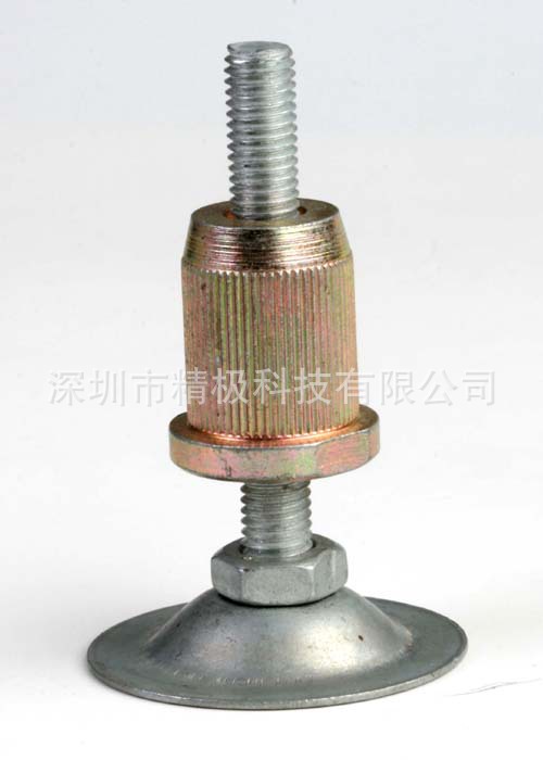 带橡胶防静电可调节脚杯 精益管镀锌平底万向重型脚杯