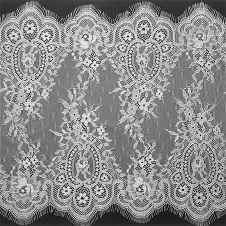厂家直销蕾丝花边 新款睫毛蕾丝花边黑白 无弹眼睫毛花边现货批发