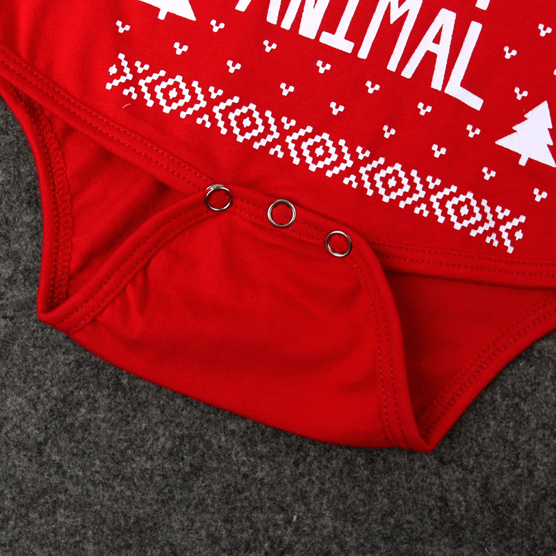 Children's Christmas jumpsuit boys and girls letter short sleeve Christmas suit_voghion.com