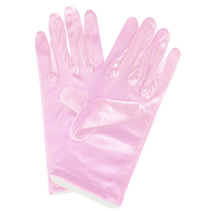 55g Weight Gloves Classification Satin Fabric Type 1 Pair Quantity Solid Color Pattern Women'S Gender Simple Style Style Women's Simple Style Solid Color Satin Gloves 1 Pair 11