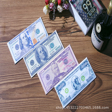 厂家直营创意钱币图案钱包韩币美金欧元英镑钱包男女士