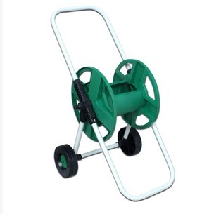Cepillo de lavado de coches Coche Empuje a mano Tubo de bobinado Almacenamiento de lavado de coches Estante de tubería de riego (Grande) 50 m