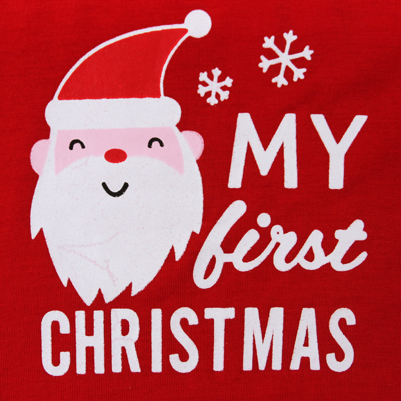Julset för baby med bodysuit och byxor för flickor tomte_voghion.com