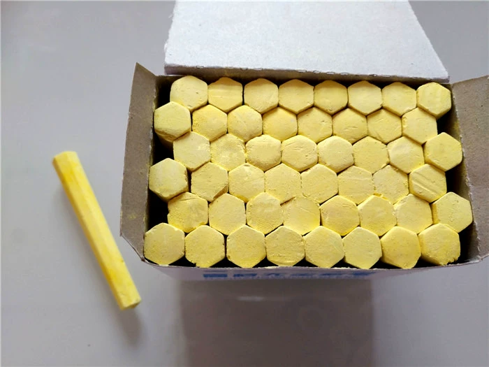 Бренд Jinhui гексагональный Мел пыли обычный с низким содержанием пыли желтый Мел офисные учебные принадлежности 48 шт./Кор.