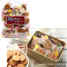 平野美乐园南乳薄脆小圆饼 日本进口零食品饼干160g*12袋/箱