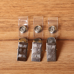 Small English iron clips, chest card holders, metal clips, brand clips, work ID clips