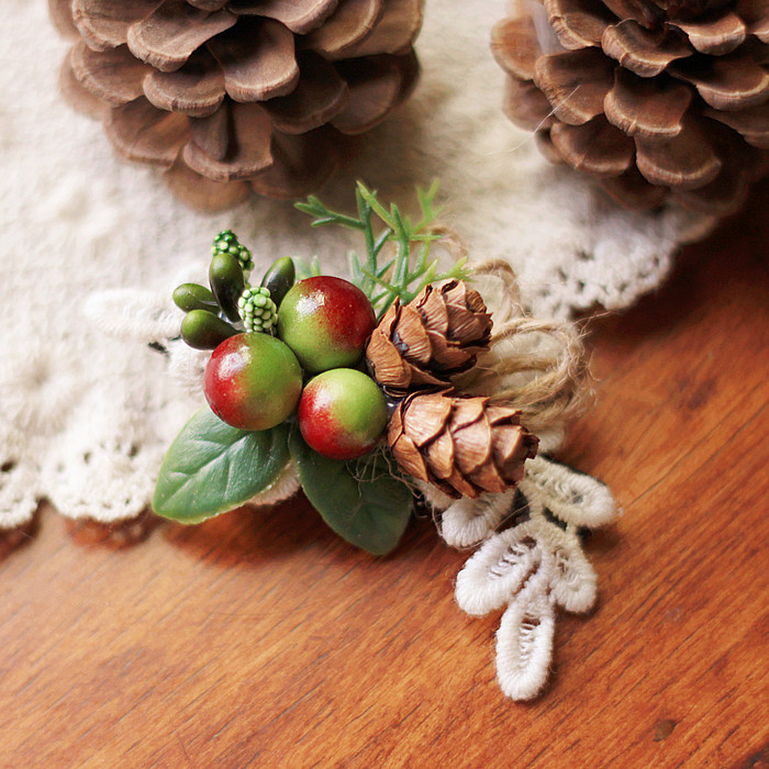 Design forest handmade retro fresh bridal wedding dress photo photo Berry green green fruit cute hairpin for women Design forest handmade retro fresh bridal wedding dress photo photo Berry green green fruit cute hairpin for women