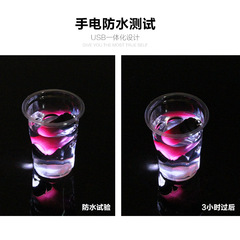 USB charging strong light mini flashlight LED lighting mini-torch waterproof keychain flashlight