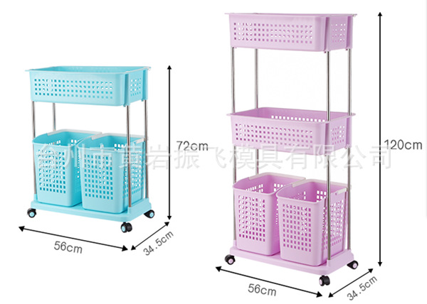 黄岩模具厂专业制造多功能浴室置物篮模具 脏衣篮模具