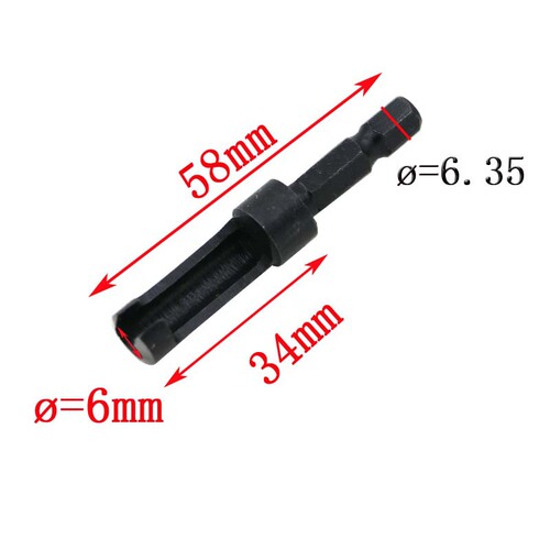 Carbon steel cork cutter, cork drill, woodworking drill bit, cylindrical wood tenon drill bit, hexagonal handle reamer drill