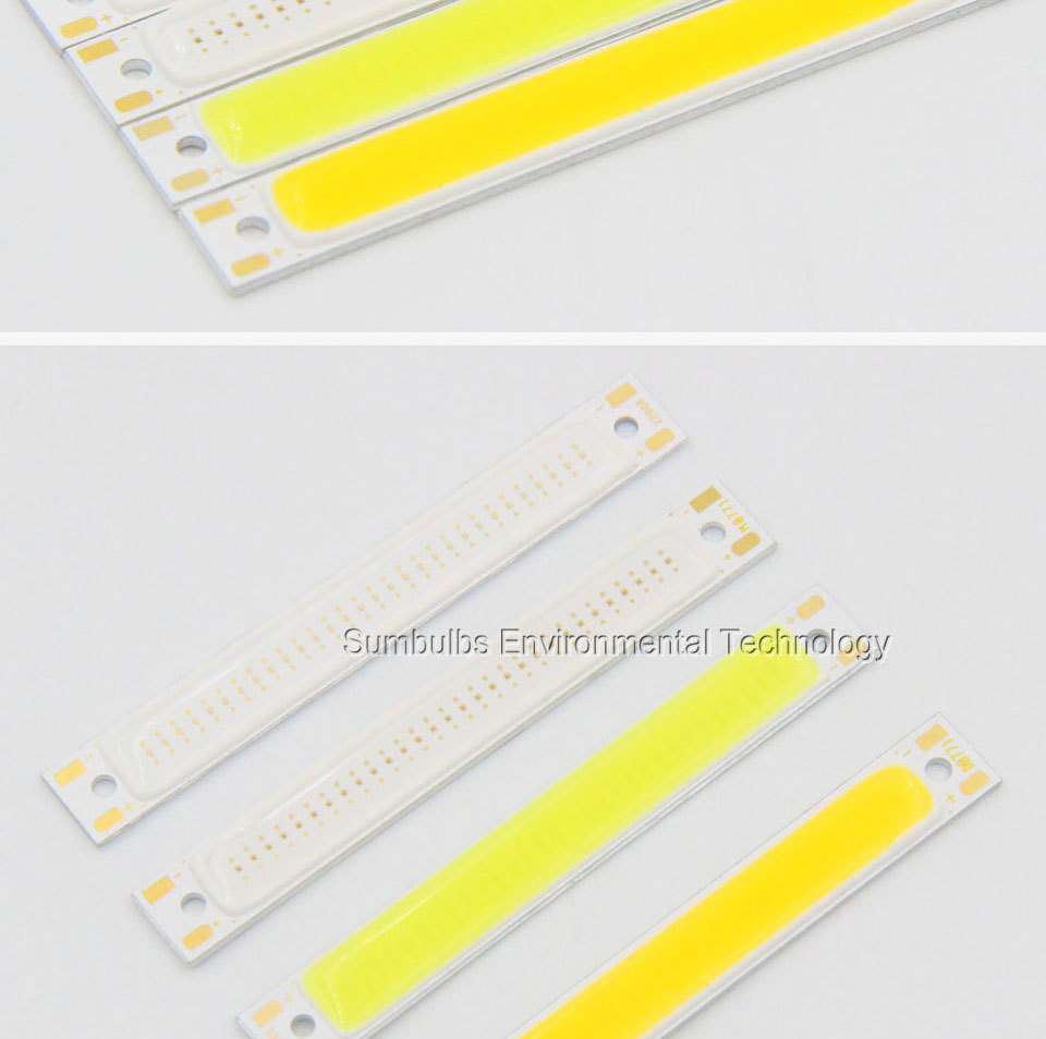 6008暖红白蓝色LED COB灯条1W 3W