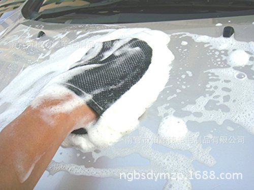 洗车羊毛手套擦车手套洗车擦长羊毛绒擦车手套洗车工具代替海绵