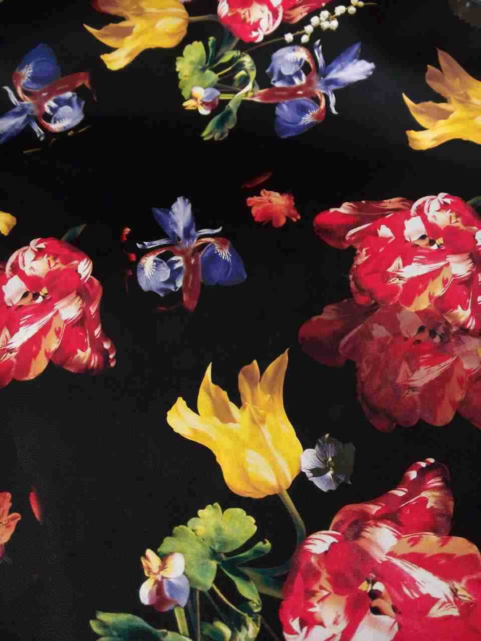 印花PU 人造革夹克 欢迎来样开版 大花复古印花