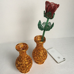 【花瓶】鋁線花瓶創意手工產品手編鐵絲工藝品特色創意家居擺件