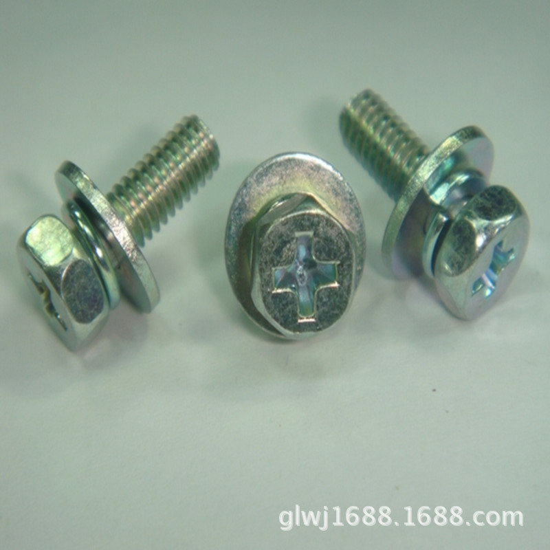 外六角组合带垫螺丝 三组合螺丝304不锈钢螺栓