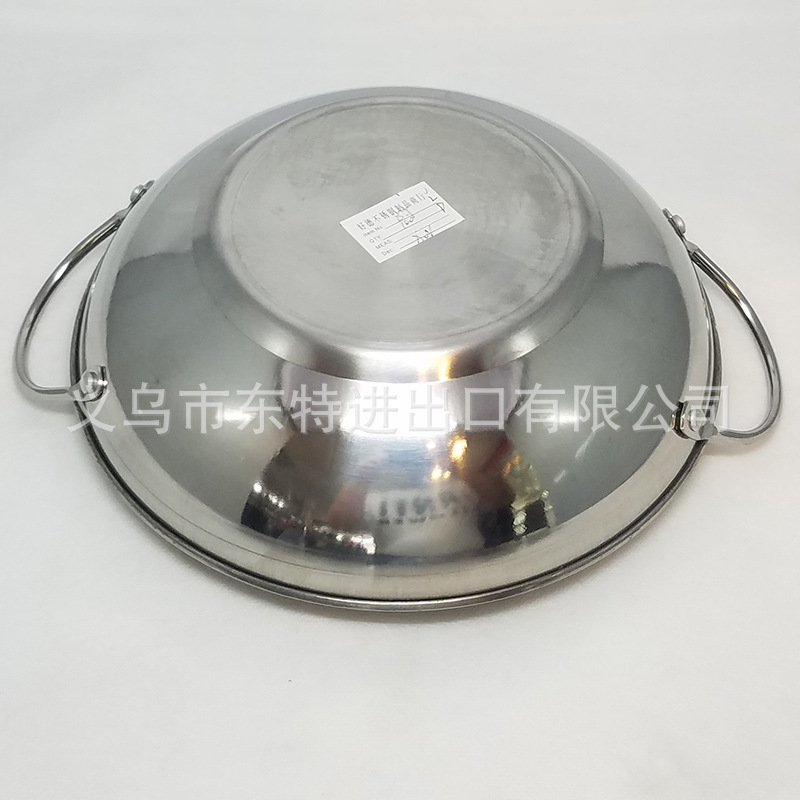 Factory direct sales of stainless steel bars, hotels, restaurants, double-eared flat-bottomed dry POTS, alcohol POTS, high-quality single-person POTS detail image 7
