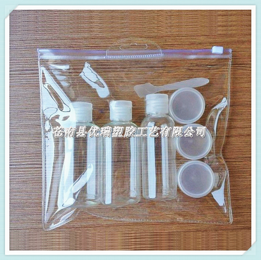 厂家直供 旅行洗漱化妆包 PVC透明化妆品收纳胶袋 透明薄膜拉链袋