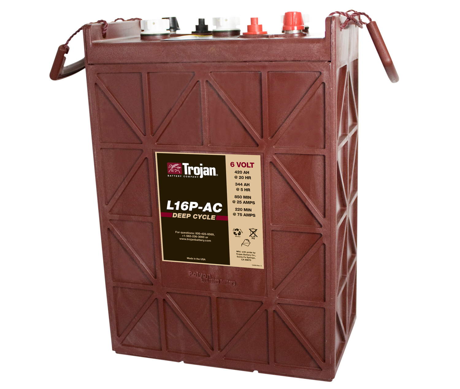 美国原装进口Trojan  L16P-AC  铅酸蓄电池