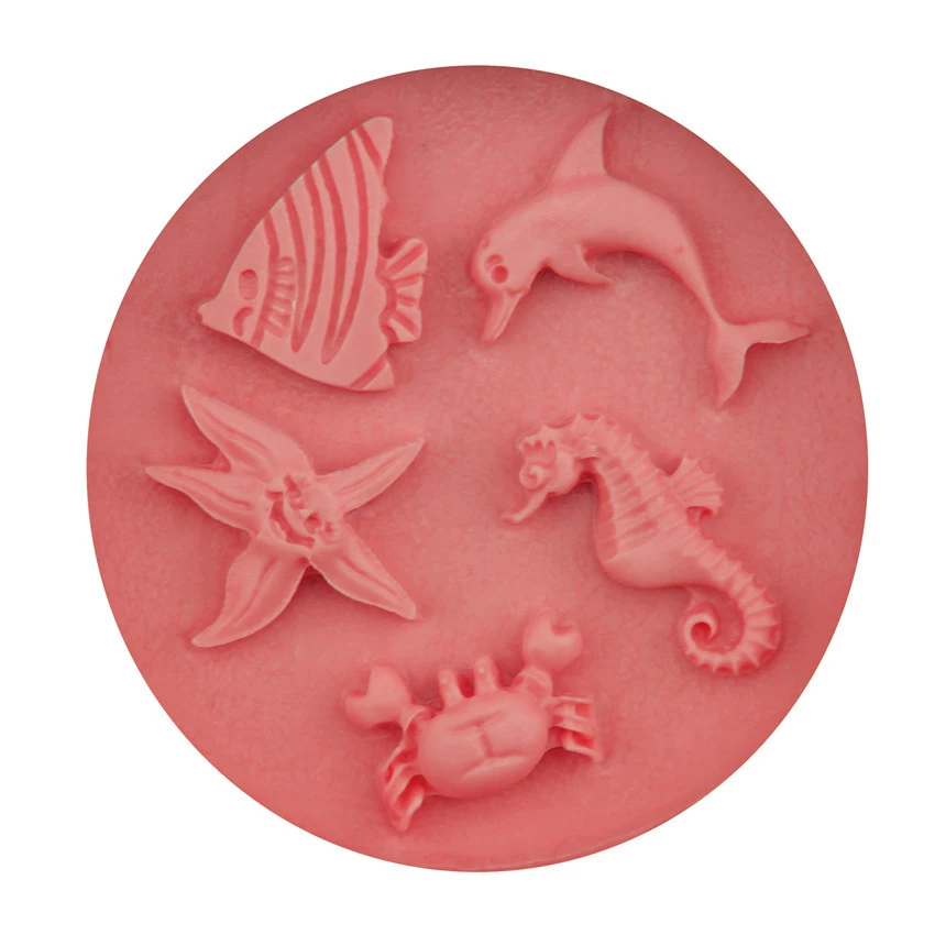 [Фабричная цена_crab aquarium cake mold DIY силиконовый мастика выпечка инструмент ледяной формочки H2835 форма для торта]
