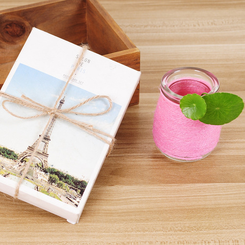 diy handmade jute rope retro decorative thick tag rope suitable for photos, packaging, etc. bundling 100G