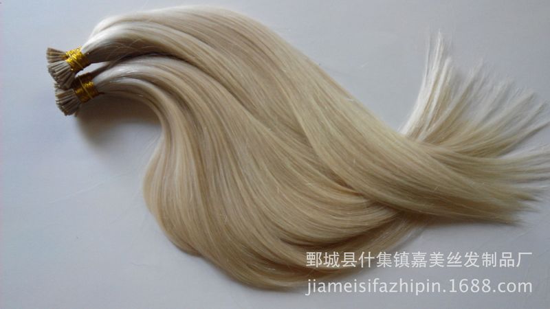 Factory wholesale real human hair nail hair U-shaped glue hair extension European and American wig U tip hair one-piece delivery