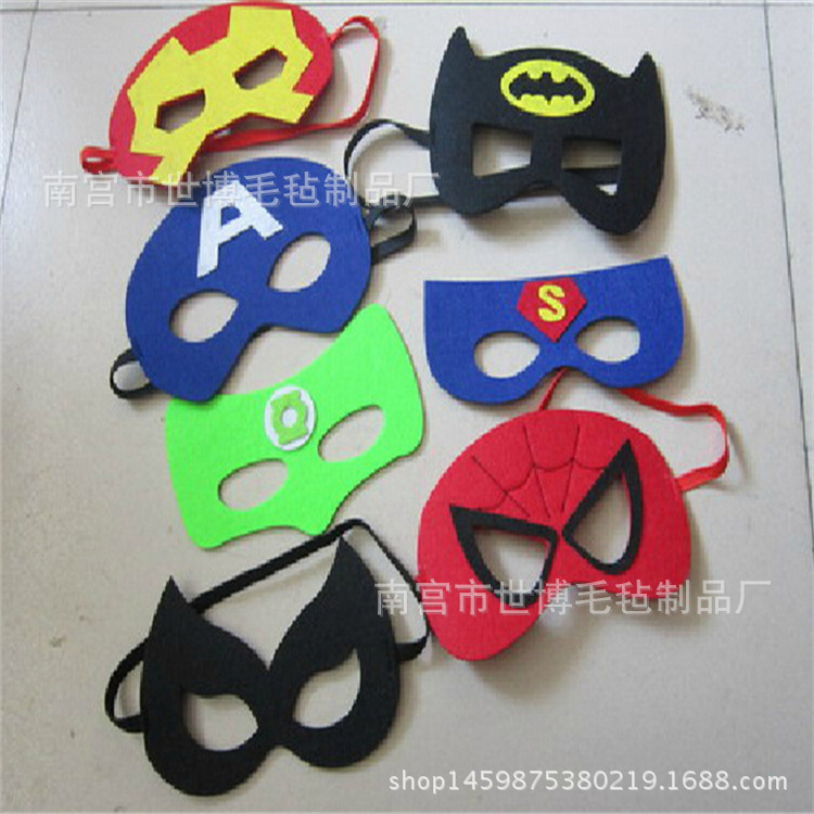 世博毛毡厂供应舞台装扮道具毛毡眼罩 外贸毛毡面具 保键眼罩