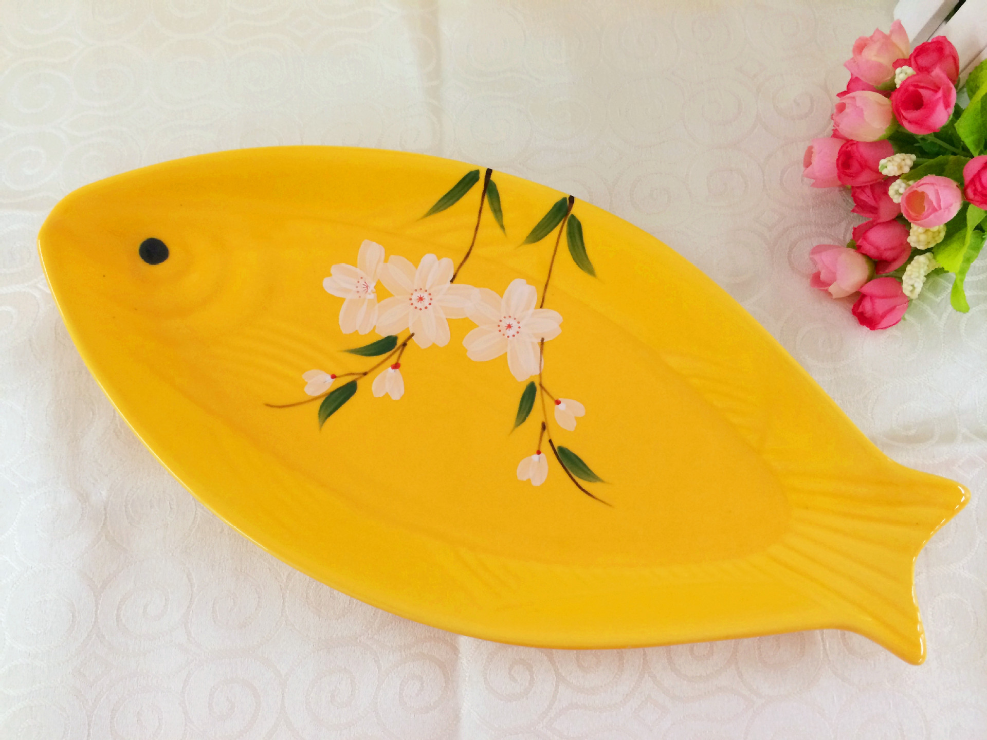 【微波炉色釉鱼盘】创意日式手彩 百货陶瓷盘子 家用餐盘餐具批发-阿里巴巴