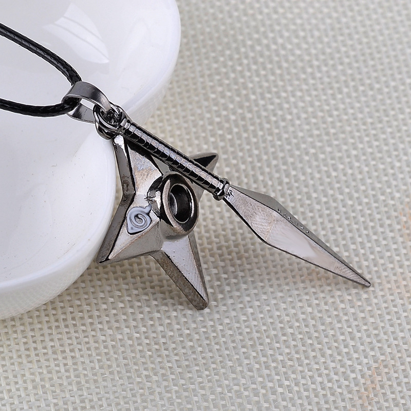 fashion explosion necklace anime jewelry naruto shuriken pendant necklace online games same paragraph chain clavicle chain wholesale nihaojewelrypicture3