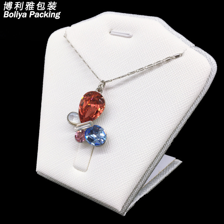 Spot silver white PU leather pendant earrings jewelry display stand jewelry display props pendant display stand