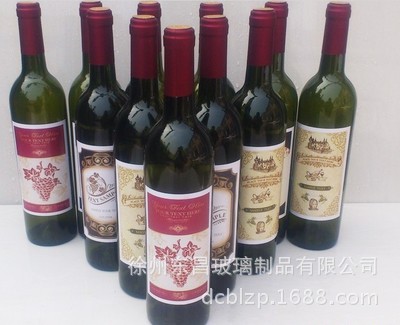 750ml玻璃红酒瓶墨绿色红酒瓶红酒瓶自酿葡萄酒瓶